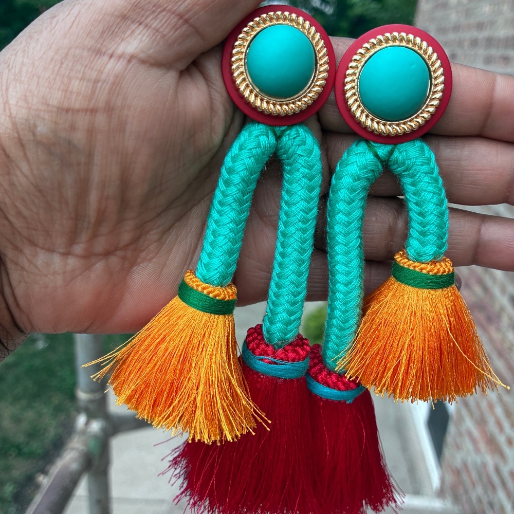 Abstract statement earrings